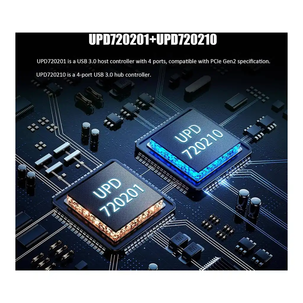 GLOTRENDS U3057 7-Port PCIe USB Expansion Card, USB 3.2 Gen 1, 7x USB-A Ports for Windows & Linux | U3057 – Gallery image 8 GLOTRENDS U3057 7-Port PCIe USB Expansion Card, USB 3.2 Gen 1, 7x USB-A Ports for Windows & Linux | U3057 – Gallery image 8