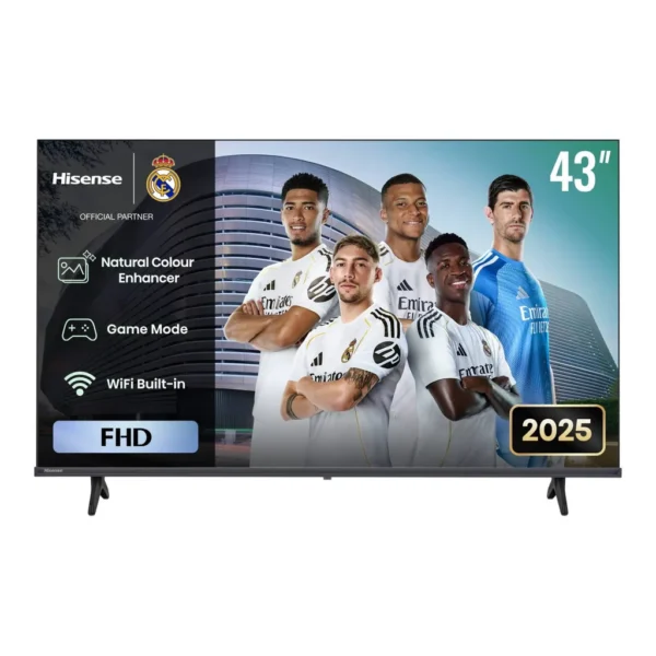 Hisense 43A4Q VIDAA Smart TV, 43" Display, FHD Resolution, DTS Virtual X, Dolby Audio, Anyview Cast, Wi Fi, 2x HDMI, USB Media Player, Hotel Mode, Black – Main image Hisense 43A4Q VIDAA Smart TV, 43" Display, FHD Resolution, DTS Virtual X, Dolby Audio, Anyview Cast, Wi Fi, 2x HDMI, USB Media Player, Hotel Mode, Black – Main image
