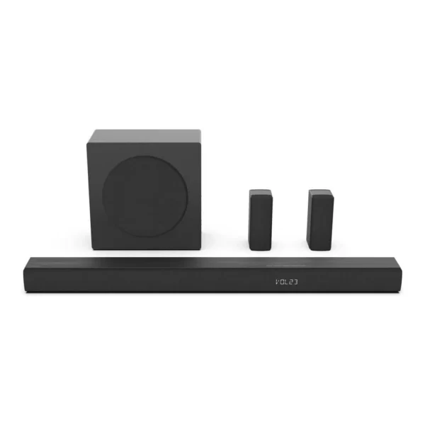 Hisense HS5100 Soundbar, 5.1 Channel Home Theater System, 540W Output Power, Wireless Subwoofer and Rear Speakers, Dolby Audio and DTS Virtual X Support, Bluetooth Connectivity, HDMI ARC | HS5100 – Main image Hisense HS5100 Soundbar, 5.1 Channel Home Theater System, 540W Output Power, Wireless Subwoofer and Rear Speakers, Dolby Audio and DTS Virtual X Support, Bluetooth Connectivity, HDMI ARC | HS5100 – Main image