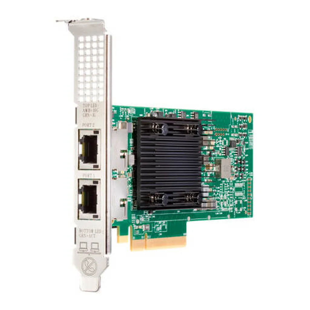 HPE P26253-B21 Broadcom BCM57416 Ethernet 10Gb 2 port BASE T Adapter, 10 Gb Data Rate, 2 Ports, 3x8 PCIe Gen Bus Type, Stand Up Form Factor | P26253-B21-HPE – Main image HPE P26253-B21 Broadcom BCM57416 Ethernet 10Gb 2 port BASE T Adapter, 10 Gb Data Rate, 2 Ports, 3x8 PCIe Gen Bus Type, Stand Up Form Factor | P26253-B21-HPE – Main image