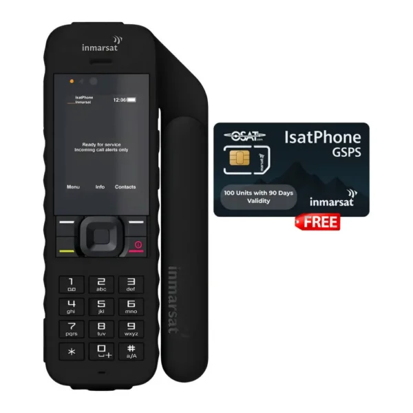 Inmarsat IsatPhone 2 Handset Satellite Phone with GSPS Sim Card & GSPS 100 Units Voucher, GEOS Emergency Assistance, Reliable L-Band Connectivity, Black – Main image Inmarsat IsatPhone 2 Handset Satellite Phone with GSPS Sim Card & GSPS 100 Units Voucher, GEOS Emergency Assistance, Reliable L-Band Connectivity, Black – Main image
