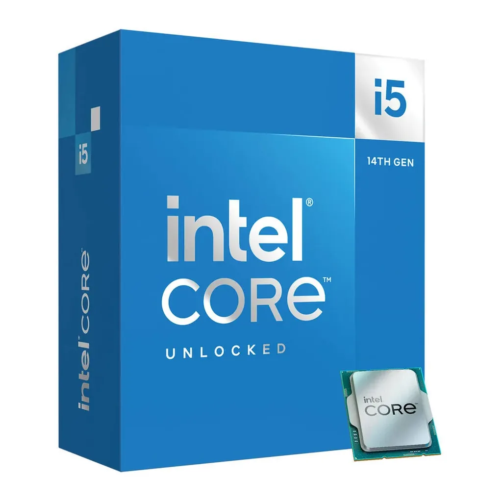 Intel Core i5-14600K 3.5 GHz 14-Core LGA 1700 14th Gen Processor, 14 Cores & 20 Threads, 24MB Cache Memory, 5.3GHz MaxTurbo Boost, Intel UHD Graphics 770, 2CH DDR5 / 192GB Max | BX8071514600KSRN43 – Main image Intel Core i5-14600K 3.5 GHz 14-Core LGA 1700 14th Gen Processor, 14 Cores & 20 Threads, 24MB Cache Memory, 5.3GHz MaxTurbo Boost, Intel UHD Graphics 770, 2CH DDR5 / 192GB Max | BX8071514600KSRN43 – Main image