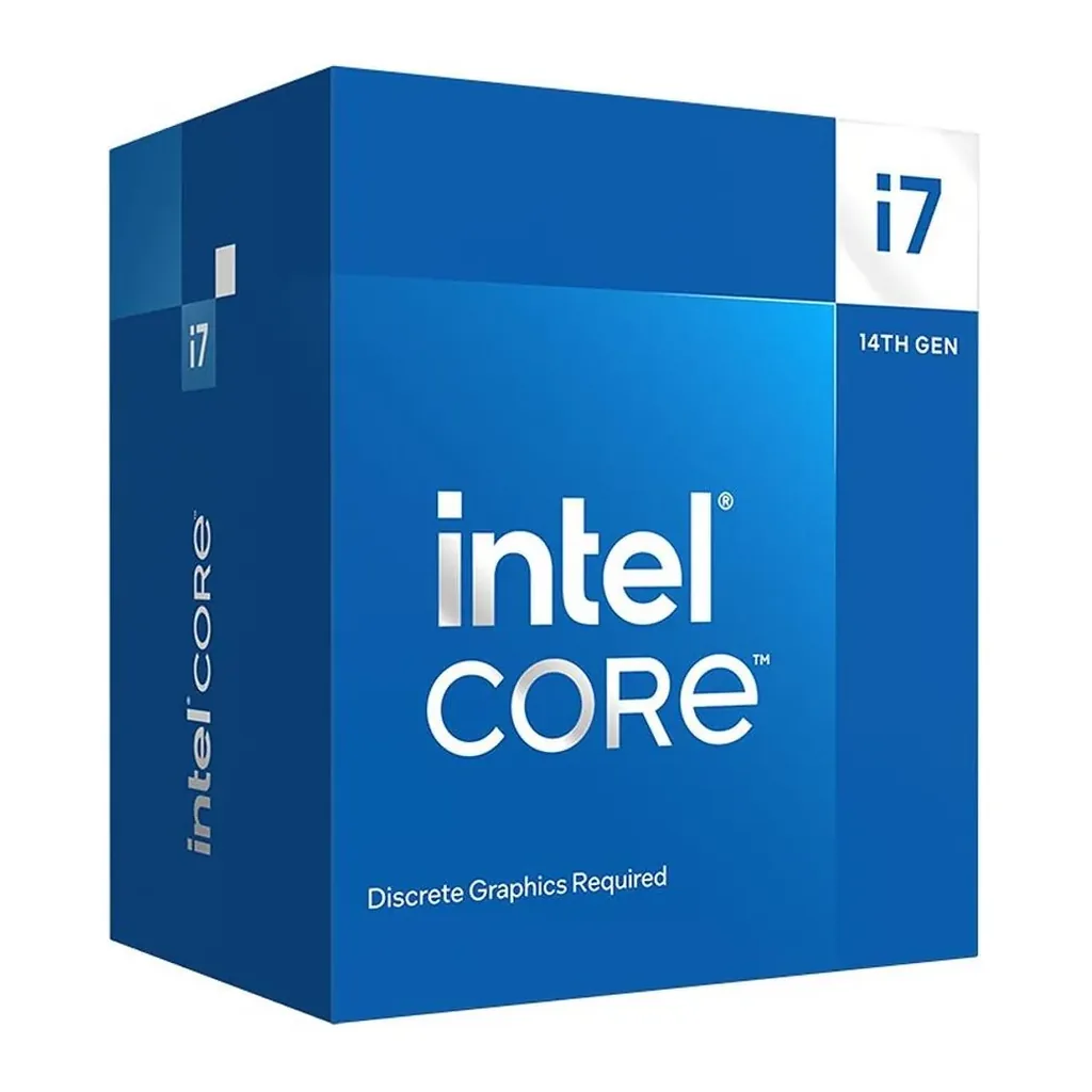 Intel Core i7-14700F 2.1GHz LGA 1700 Desktop Processor, 20 Cores & 28 Threads, 5.4 GHz Max Turbo Boost, 33MB Cache, Dual-CH DDR5-5600 ECC Memory / 192GB Max, Hybrid Core Arch | BX8071514700FSRN3Z – Main image Intel Core i7-14700F 2.1GHz LGA 1700 Desktop Processor, 20 Cores & 28 Threads, 5.4 GHz Max Turbo Boost, 33MB Cache, Dual-CH DDR5-5600 ECC Memory / 192GB Max, Hybrid Core Arch | BX8071514700FSRN3Z – Main image
