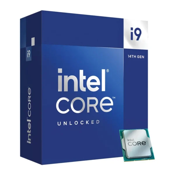 Intel Core i9-14900K 3.2 GHz 24-Core LGA 1700 14th Gen Processor, 24 Cores & 32 Threads, 36MB Cache Memory, 6GHz MaxTurbo Boost, Intel UHD Graphics 770, 2CH DDR5 / 192GB Max | BX8071514900KSRN48 – Main image Intel Core i9-14900K 3.2 GHz 24-Core LGA 1700 14th Gen Processor, 24 Cores & 32 Threads, 36MB Cache Memory, 6GHz MaxTurbo Boost, Intel UHD Graphics 770, 2CH DDR5 / 192GB Max | BX8071514900KSRN48 – Main image