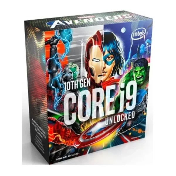 Intel CPU Desktop Core i9-10850K 3.6GHz Ten-Core LGA1200 Processor I Marvel Avengers Special Edition I BX8070110850KA – Main image Intel CPU Desktop Core i9-10850K 3.6GHz Ten-Core LGA1200 Processor I Marvel Avengers Special Edition I BX8070110850KA – Main image