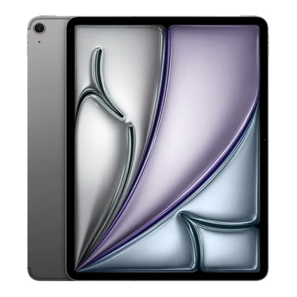 ipad-air-m4-cellular-13-space-gray Apple iPad Air 13-inch M4 Wi-Fi + Cellular in Space Gray, front and back views