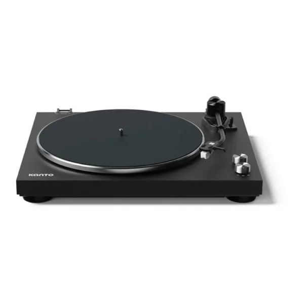 Kanto OBI3 Turntable, Audio-Technica AT3600L Cartridge Pre-Installed, Bluetooth 5.3 + Built-in Phono Preamp/RCA Out, Aluminum J-Tonearm/Weighted Platter, 33/45 RPM Manual, Matte Black | OBI3VMB-G – Main image Kanto OBI3 Turntable, Audio-Technica AT3600L Cartridge Pre-Installed, Bluetooth 5.3 + Built-in Phono Preamp/RCA Out, Aluminum J-Tonearm/Weighted Platter, 33/45 RPM Manual, Matte Black | OBI3VMB-G – Main image