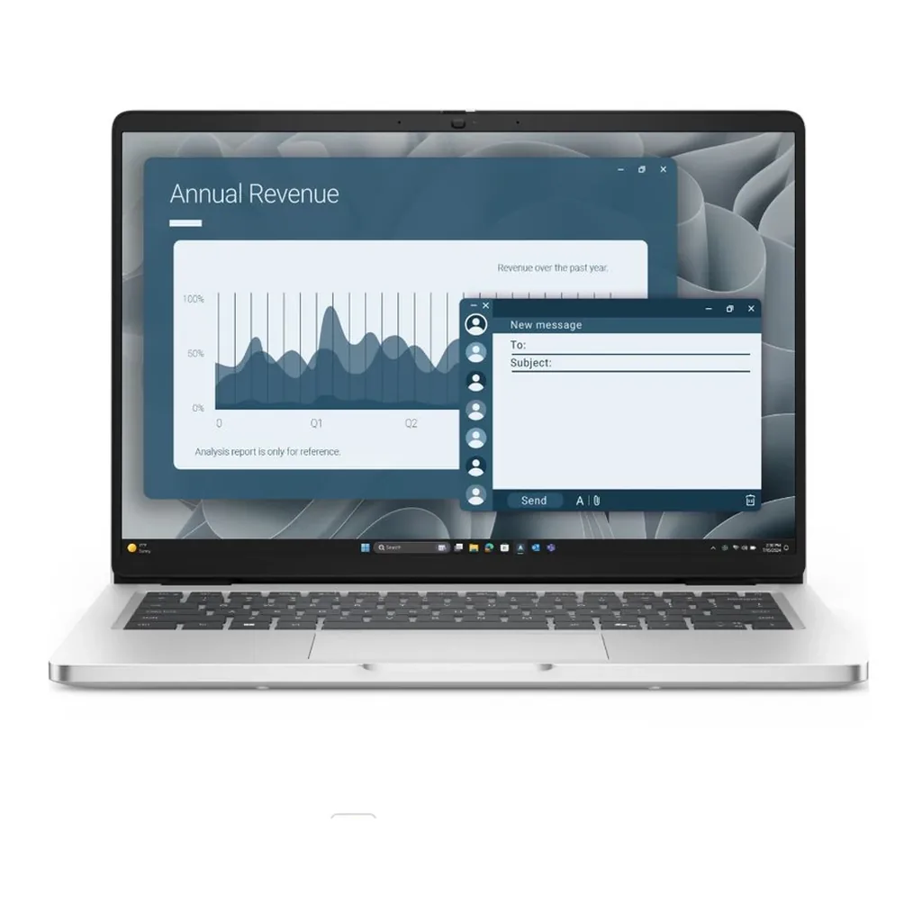 laptop-pc14255_fixed_13-01 Dell Pro 14 Laptop PC14255, AMD Ryzen 7 350, 16GB RAM, 512GB SSD, Windows 11 Pro, Platinum silver color, metallic finish | pc14255_fixed_13