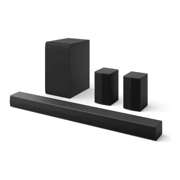 LG S55TR Soundbar, 5.1 Channel, Sound Bar Mode Control, Customize EQ, Dynamic Range Control, Dolby Audio, WOW Orchestra, Night Mode, USB Playback, Bluetooth, Remote Control, Black | S55TR – Main image LG S55TR Soundbar, 5.1 Channel, Sound Bar Mode Control, Customize EQ, Dynamic Range Control, Dolby Audio, WOW Orchestra, Night Mode, USB Playback, Bluetooth, Remote Control, Black | S55TR – Main image