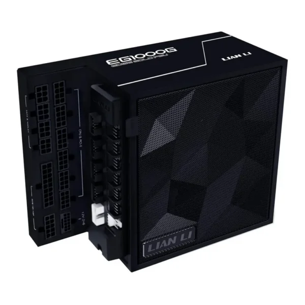 Lian-Li EDGE GOLD Fully Modular Power Supply, 1000W Power, 80 PLUS Gold Efficiency, 120mm FDB Fan Type, Active PFC, ATX 3.1 Form Factor, 2400 RPM Fan Speed, Black | G9P.EG1000G.BH00.UK – Main image Lian-Li EDGE GOLD Fully Modular Power Supply, 1000W Power, 80 PLUS Gold Efficiency, 120mm FDB Fan Type, Active PFC, ATX 3.1 Form Factor, 2400 RPM Fan Speed, Black | G9P.EG1000G.BH00.UK – Main image