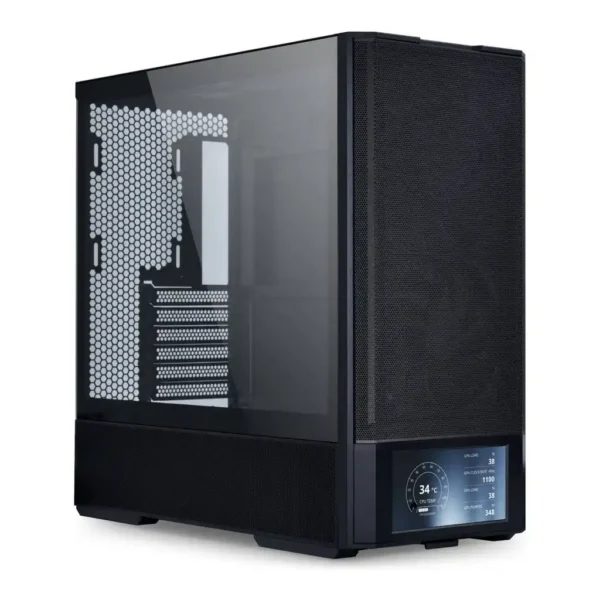 Lian-Li Lancool 207 Digital Mid Tower, 6" 700 x 1600 60Hz Display, Pre-Installed 2x 140mm & 2x 120mm Fans, Up to 360mm Radiator & 8x Fan Support, Steel / 4.0mm Tempered Glass, Black | LAN207DX – Main image Lian-Li Lancool 207 Digital Mid Tower, 6" 700 x 1600 60Hz Display, Pre-Installed 2x 140mm & 2x 120mm Fans, Up to 360mm Radiator & 8x Fan Support, Steel / 4.0mm Tempered Glass, Black | LAN207DX – Main image