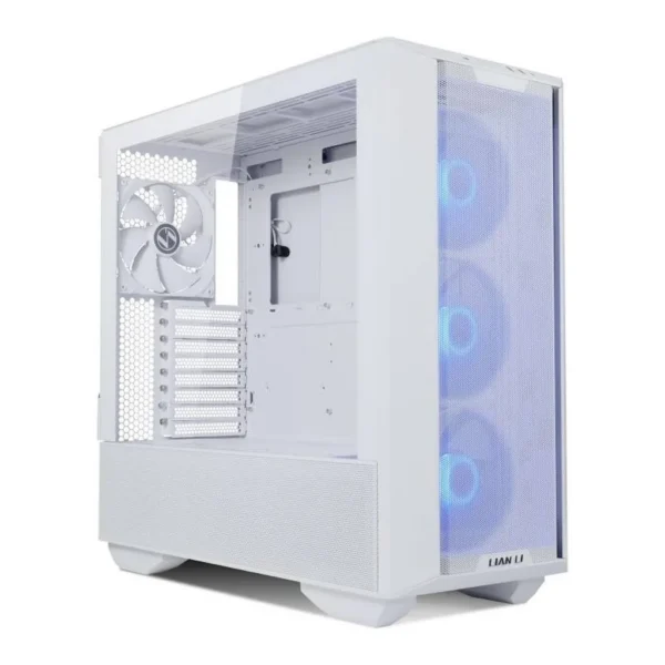 Lian Li Lancool III Mesh RGB E-ATX Mid Tower Modular Chassis, 8 Expansion Slots, Tempered Glass Panel, Up To 360mm Fan Support, Equipped With 4x 140 PWM Fans, USB Type C, White | G99.LAN3RW.00 – Main image Lian Li Lancool III Mesh RGB E-ATX Mid Tower Modular Chassis, 8 Expansion Slots, Tempered Glass Panel, Up To 360mm Fan Support, Equipped With 4x 140 PWM Fans, USB Type C, White | G99.LAN3RW.00 – Main image