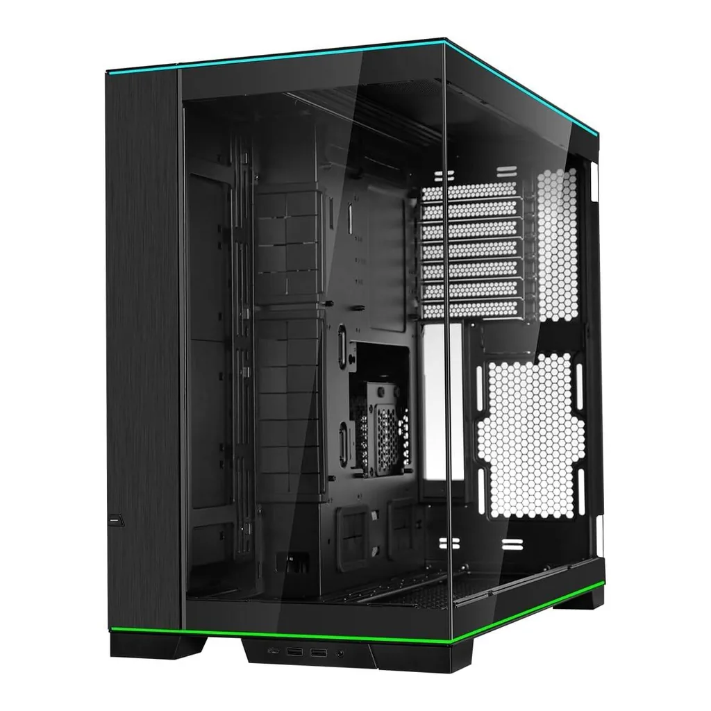 Lian Li O11D EVO RGB E-ATX Gaming Dual Chamber Case, ARGB Lighting Strips,Up to 420mm Radiator & 10* Fans, Cable Management, Front and Side Tempered Gass Panels, Black | G99.O11DERGBX.00 – Gallery image 2 Lian Li O11D EVO RGB E-ATX Gaming Dual Chamber Case, ARGB Lighting Strips,Up to 420mm Radiator & 10* Fans, Cable Management, Front and Side Tempered Gass Panels, Black | G99.O11DERGBX.00 – Gallery image 2