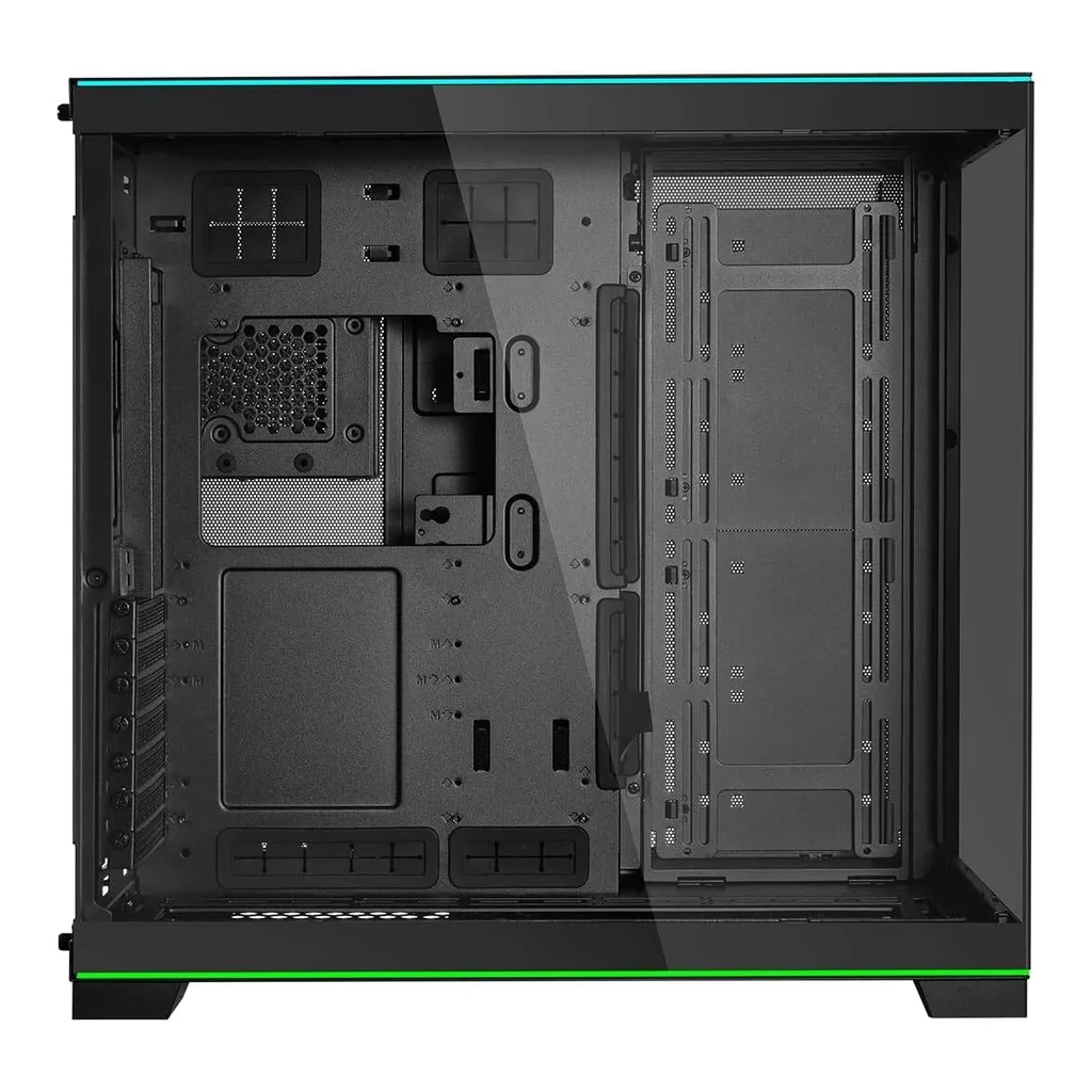Lian Li O11D EVO RGB E-ATX Gaming Dual Chamber Case, ARGB Lighting Strips,Up to 420mm Radiator & 10* Fans, Cable Management, Front and Side Tempered Gass Panels, Black | G99.O11DERGBX.00 – Gallery image 6 Lian Li O11D EVO RGB E-ATX Gaming Dual Chamber Case, ARGB Lighting Strips,Up to 420mm Radiator & 10* Fans, Cable Management, Front and Side Tempered Gass Panels, Black | G99.O11DERGBX.00 – Gallery image 6