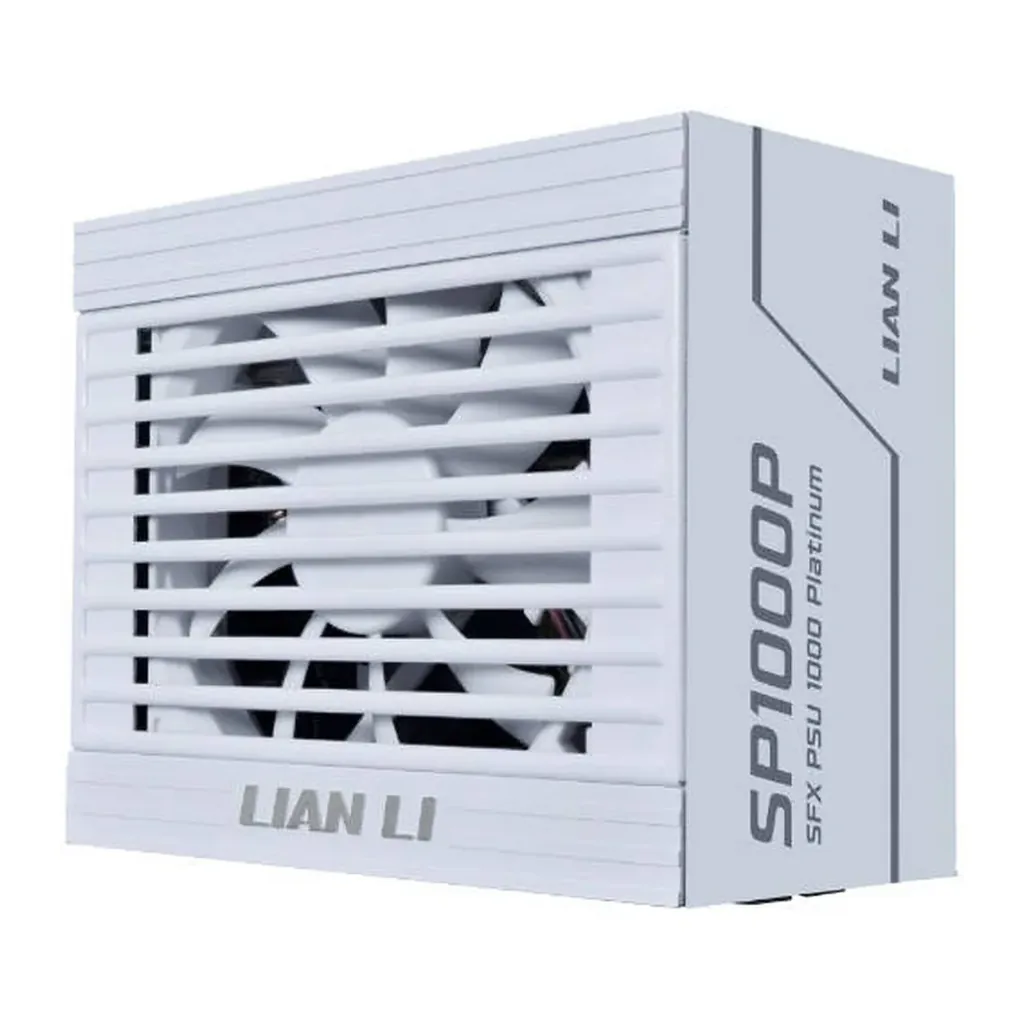Lian Li SP1000P Platinum Fully Modular Power Supply, 1000W Power, 80 PLUS Platinum Efficiency, 92mm FDB Smart Fan, Japanese Rubycon 105°C Capacitors, SFX Form Factor, ATX 3.1, White | SP1000P – Gallery image 2 Lian Li SP1000P Platinum Fully Modular Power Supply, 1000W Power, 80 PLUS Platinum Efficiency, 92mm FDB Smart Fan, Japanese Rubycon 105°C Capacitors, SFX Form Factor, ATX 3.1, White | SP1000P – Gallery image 2