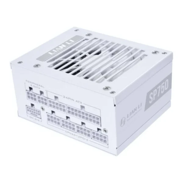 Lian-Li SP750 V2 Gold Fully Modular SFX Power Supply, 750W Power, 80 PLUS Gold Efficiency, ATX 3.1 & PCIe 5.0 Ready, Japanese Electrolytic Capacitors, 92mm FDB Fan, White | G9P.SP0750G.W000.UK – Main image Lian-Li SP750 V2 Gold Fully Modular SFX Power Supply, 750W Power, 80 PLUS Gold Efficiency, ATX 3.1 & PCIe 5.0 Ready, Japanese Electrolytic Capacitors, 92mm FDB Fan, White | G9P.SP0750G.W000.UK – Main image