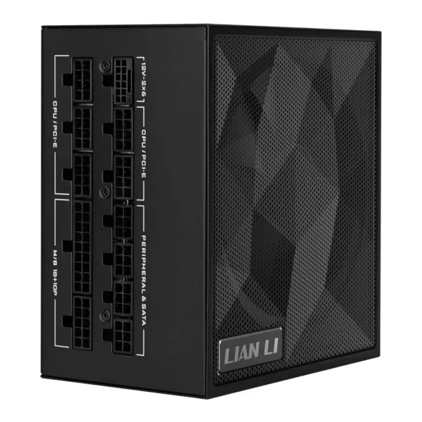 Lian Li SX Platinum 80 PLUS Platinum Fully-Modular ATX 3.1 Power Supply, 850W, 120mm FDB Fan, Black | SX0850P – Main image Lian Li SX Platinum 80 PLUS Platinum Fully-Modular ATX 3.1 Power Supply, 850W, 120mm FDB Fan, Black | SX0850P – Main image