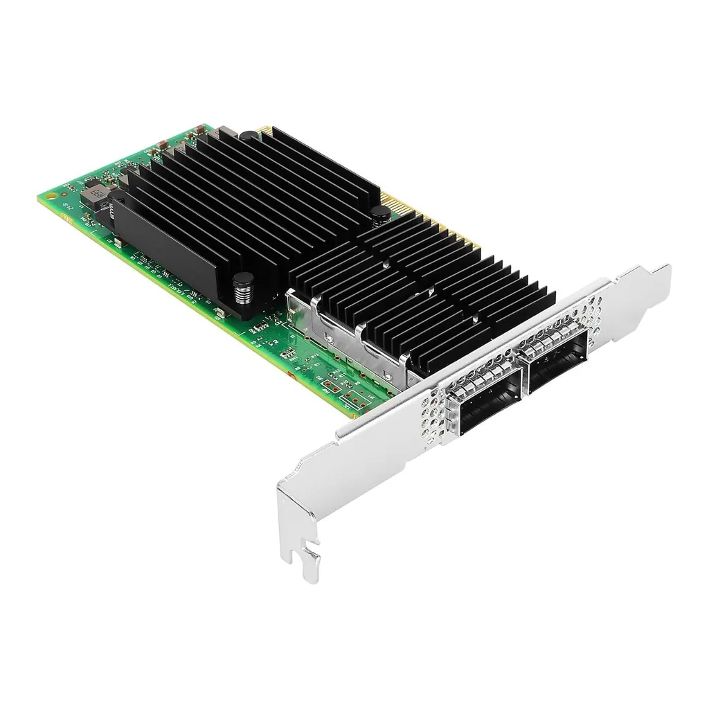 Mellanox MCX556A-EDAT ConnectX-5 Ex InfiniBand/Ethernet Adapter Card, EDR IB (100Gb/s) & 100GbE, Dual-Port QSFP28, PCIe 4.0 x16, Tall Bracket | MCX556A-EDAT – Gallery image 1 Mellanox MCX556A-EDAT ConnectX-5 Ex InfiniBand/Ethernet Adapter Card, EDR IB (100Gb/s) & 100GbE, Dual-Port QSFP28, PCIe 4.0 x16, Tall Bracket | MCX556A-EDAT – Gallery image 1