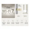 Mercusys ME25BE Dual Band Wi-Fi 7 Range Extender, BE3600, 2882Mbps 5GHz, 688Mbps 2.4GHz, MLO, 4K-QAM, 1x 1G Port, EasyMesh, AP Mode, WPS, Multicolor LED, WPA3 | ME25BE – Gallery image 2 Mercusys ME25BE Dual Band Wi-Fi 7 Range Extender, BE3600, 2882Mbps 5GHz, 688Mbps 2.4GHz, MLO, 4K-QAM, 1x 1G Port, EasyMesh, AP Mode, WPS, Multicolor LED, WPA3 | ME25BE – Gallery image 2