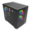 Montech KING 65 PRO ATX Computer Case, 3x ARGB PWM Pre-Installed Fans, Up to 360mm Radiator Support, 9x Fan Support, Flat Glass & Tinted Panel, Black | KING-65-PRO-BLACK – Main image Montech KING 65 PRO ATX Computer Case, 3x ARGB PWM Pre-Installed Fans, Up to 360mm Radiator Support, 9x Fan Support, Flat Glass & Tinted Panel, Black | KING-65-PRO-BLACK – Main image