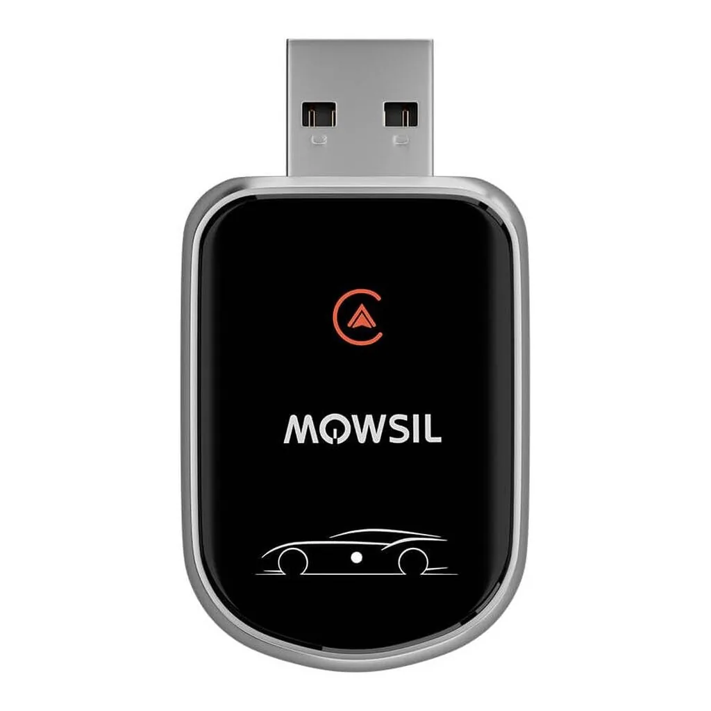 Mowsil Wireless CarPlay & Android Auto Adapter, Plug & Play USB Dongle with Bluetooth 5.2 & WiFi, Convert Wired CarPlay to Wireless, LED Status Indicator, Portable Car Accessory, Black | MOCPB1 – Main image Mowsil Wireless CarPlay & Android Auto Adapter, Plug & Play USB Dongle with Bluetooth 5.2 & WiFi, Convert Wired CarPlay to Wireless, LED Status Indicator, Portable Car Accessory, Black | MOCPB1 – Main image