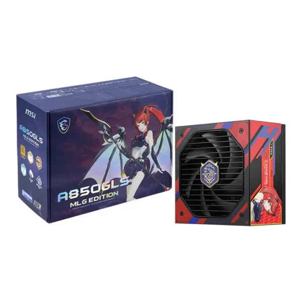 MSI A850GLS MLG Edition Fully Modular Power Supply, 850W Power, 80 PLUS Gold Efficiency, Fluid Dynamic Bearing Type, Alloy Copper Connector Terminals | A850GLS-MLG – Main image MSI A850GLS MLG Edition Fully Modular Power Supply, 850W Power, 80 PLUS Gold Efficiency, Fluid Dynamic Bearing Type, Alloy Copper Connector Terminals | A850GLS-MLG – Main image