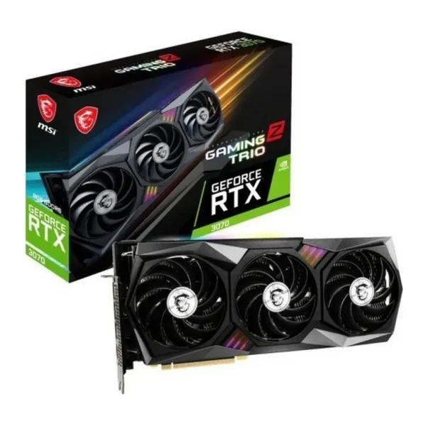 MSI GeForce RTX 3070 Gaming Z Trio LHR 8GB GDDR6 Graphics Card, 256-bit Memory Bus, DisplayPort x 3 (v1.4), HDMI x 1PCI Express Gen 4 | 912-V390-264 – Main image MSI GeForce RTX 3070 Gaming Z Trio LHR 8GB GDDR6 Graphics Card, 256-bit Memory Bus, DisplayPort x 3 (v1.4), HDMI x 1PCI Express Gen 4 | 912-V390-264 – Main image