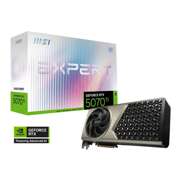 MSI GeForce RTX 5070 Ti 16GB EXPERT OC Graphics Card, GDDR7 256-Bit Memory, 2580 MHz Boost Clock, 8960 CUDA Cores, 28 Gbps Memory Speed, PCI Express G – Main image MSI GeForce RTX 5070 Ti 16GB EXPERT OC Graphics Card, GDDR7 256-Bit Memory, 2580 MHz Boost Clock, 8960 CUDA Cores, 28 Gbps Memory Speed, PCI Express G – Main image