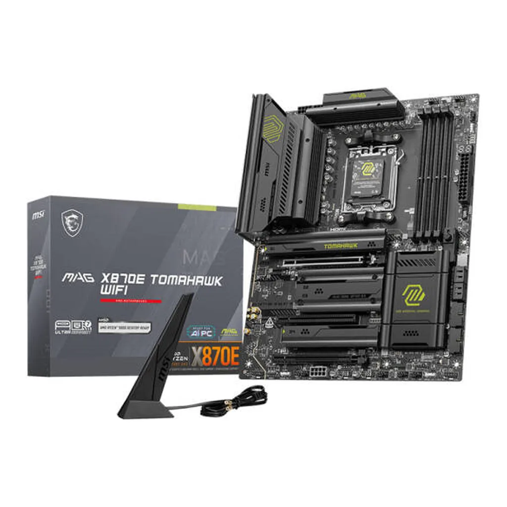 MSI MAG X870E Tomahawk WiFi Motherboard – Main image MSI MAG X870E Tomahawk WiFi Motherboard – Main image