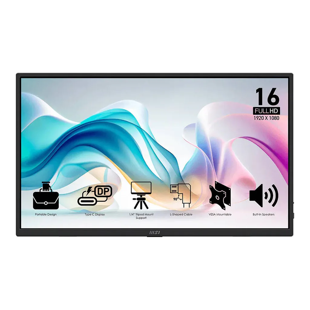 MSI PRO MP165 E6 15.6-inch Full HD IPS Portable Monitor – Main image MSI PRO MP165 E6 15.6-inch Full HD IPS Portable Monitor – Main image