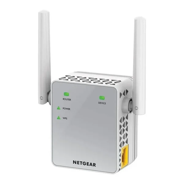 NETGEAR 11AC 750 Mbps (300 Mbps + 450 Mbps) Dual Band Gigabit Wi-Fi Range Extender with External Antennas (Wi-Fi Booster) | NG-EX-EX3700-100UKS – Main image NETGEAR 11AC 750 Mbps (300 Mbps + 450 Mbps) Dual Band Gigabit Wi-Fi Range Extender with External Antennas (Wi-Fi Booster) | NG-EX-EX3700-100UKS – Main image