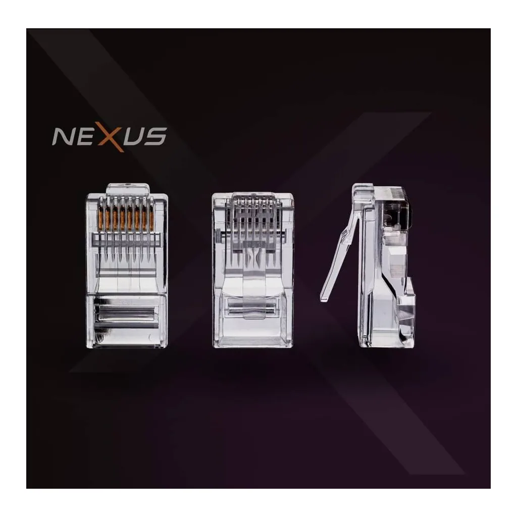 NEXUS RJ45 CAT6A and CAT6 Connector Plug 100 Pack UTP 8P8C Ethernet Cable Connectors Gold Plated Modular Plugs for Network Installations – Gallery image 5 NEXUS RJ45 CAT6A and CAT6 Connector Plug 100 Pack UTP 8P8C Ethernet Cable Connectors Gold Plated Modular Plugs for Network Installations – Gallery image 5