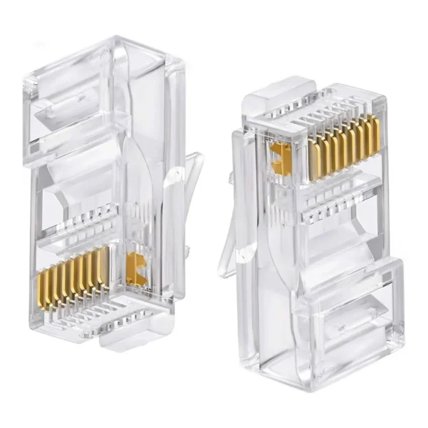 NEXUS RJ45 CAT6A and CAT6 Connector Plug 100 Pack UTP 8P8C Ethernet Cable Connectors Gold Plated Modular Plugs for Network Installations – Main image NEXUS RJ45 CAT6A and CAT6 Connector Plug 100 Pack UTP 8P8C Ethernet Cable Connectors Gold Plated Modular Plugs for Network Installations – Main image