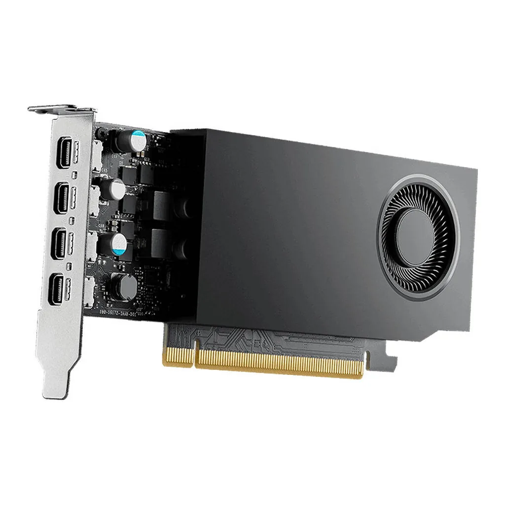 NVIDIA RTX A400 Graphics, 4GB GDDR6 64-Bit Memory, 24 Tensor Cores, 6 RT Cores, PCI Express 4.0 x8, 768 CUDA Cores, 4x Mini-DisplayPort 1.4, Black – Main image NVIDIA RTX A400 Graphics, 4GB GDDR6 64-Bit Memory, 24 Tensor Cores, 6 RT Cores, PCI Express 4.0 x8, 768 CUDA Cores, 4x Mini-DisplayPort 1.4, Black – Main image
