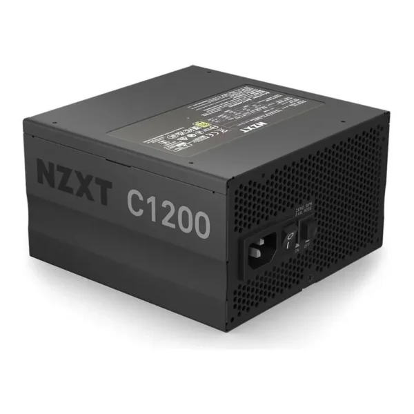 NZXT C1200 Fully-Modular ATX 3.0 1200W Power Supply, 80 Plus Gold, 135mm PWM Fan with Fluid Dynamic Bearing, 2300 RPM Speed & 93.02 CFM, Japanese Capacitors, 16-pin PCIe 12VHPWR, Black | PA-2G1BB-UK – Main image NZXT C1200 Fully-Modular ATX 3.0 1200W Power Supply, 80 Plus Gold, 135mm PWM Fan with Fluid Dynamic Bearing, 2300 RPM Speed & 93.02 CFM, Japanese Capacitors, 16-pin PCIe 12VHPWR, Black | PA-2G1BB-UK – Main image