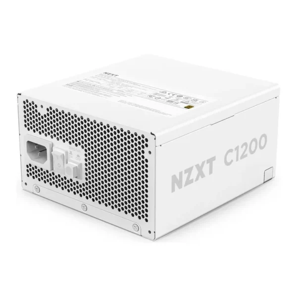 NZXT C1200 Gold ATX 3.1 1200W Fully Modular Power Supply, 80 PLUS Gold Efficiency, 135mm Fluid Dynamic Bearing Fan, 2300 RPM Fan Speed, 93.02 CFM Airflow, Japanese Capacitors, White | PA-2G2BW-UK – Main image NZXT C1200 Gold ATX 3.1 1200W Fully Modular Power Supply, 80 PLUS Gold Efficiency, 135mm Fluid Dynamic Bearing Fan, 2300 RPM Fan Speed, 93.02 CFM Airflow, Japanese Capacitors, White | PA-2G2BW-UK – Main image