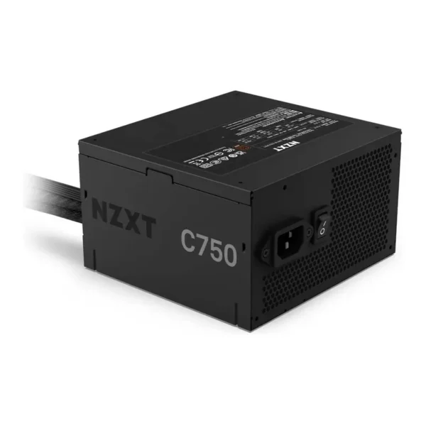 NZXT C750 Bronze 750W ATX Power Supply, 750 Watts Capacity, 80 Plus Bronze Certified, Non-Modular Design, 120mm FDB Fan, Matte Black-Sleeved Main Cables, Black | PA-7B2BB-UK – Main image NZXT C750 Bronze 750W ATX Power Supply, 750 Watts Capacity, 80 Plus Bronze Certified, Non-Modular Design, 120mm FDB Fan, Matte Black-Sleeved Main Cables, Black | PA-7B2BB-UK – Main image