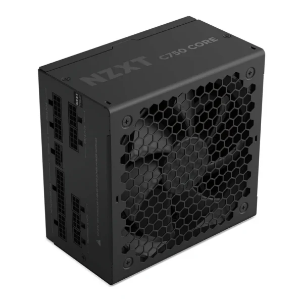 NZXT C750 Gold Core Full Modular Power Supply, 750W Power, 80 PLUS Gold Efficiency, 2,300 RPM Fan Speed, 103.36 CFM Airflow, 135mm Fan, Fluid Dynamic Bearing, ATX 3.1, Black | PA-7G3BB-UK – Main image NZXT C750 Gold Core Full Modular Power Supply, 750W Power, 80 PLUS Gold Efficiency, 2,300 RPM Fan Speed, 103.36 CFM Airflow, 135mm Fan, Fluid Dynamic Bearing, ATX 3.1, Black | PA-7G3BB-UK – Main image