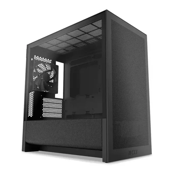 NZXT H3 Flow, Micro-ATX Mid-Tower PC Case High Airflow Design, Tempered Glass Side Panel, Compact Form Factor, Front I/O with USB-C and USB 3.2 Gen 1, Black | CC-H31FB-01 – Main image NZXT H3 Flow, Micro-ATX Mid-Tower PC Case High Airflow Design, Tempered Glass Side Panel, Compact Form Factor, Front I/O with USB-C and USB 3.2 Gen 1, Black | CC-H31FB-01 – Main image
