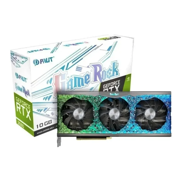 Palit GeForce RTX 3080 GAMEROCK 10GB GDDR6X SDRAM, 320-bit, PCI Express 4.0, 19 Gbps, 3 x DisplayPort HDMI, Ampere Graphics Card | NED3080U19IA-1020 – Main image Palit GeForce RTX 3080 GAMEROCK 10GB GDDR6X SDRAM, 320-bit, PCI Express 4.0, 19 Gbps, 3 x DisplayPort HDMI, Ampere Graphics Card | NED3080U19IA-1020 – Main image