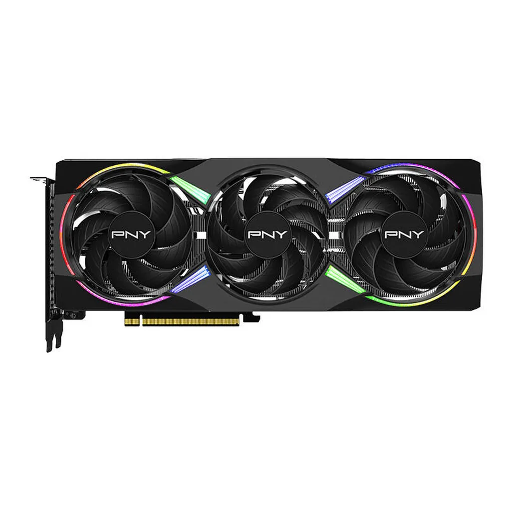 PNY GeForce RTX 5060 Ti 8GB EPIC-X RGB Overclocked Triple Fan Graphics Card, 8GB GDDR7 128-Bit Memory, 2407MHz Clock Speed, 4608 CUDA Cores, 8x PCI-Ex – Gallery image 2 PNY GeForce RTX 5060 Ti 8GB EPIC-X RGB Overclocked Triple Fan Graphics Card, 8GB GDDR7 128-Bit Memory, 2407MHz Clock Speed, 4608 CUDA Cores, 8x PCI-Ex – Gallery image 2