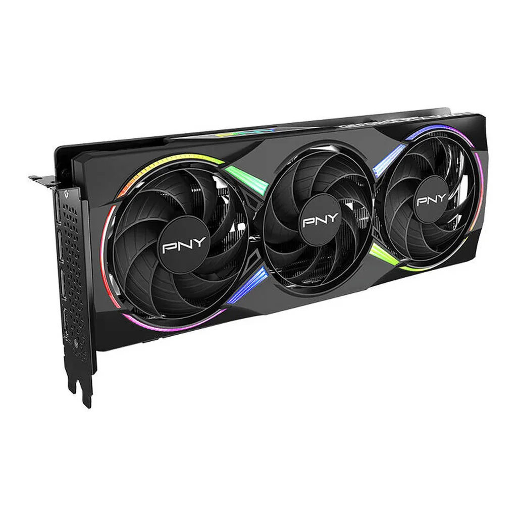 PNY GeForce RTX 5060 Ti 8GB EPIC-X RGB Overclocked Triple Fan Graphics Card, 8GB GDDR7 128-Bit Memory, 2407MHz Clock Speed, 4608 CUDA Cores, 8x PCI-Ex – Gallery image 3 PNY GeForce RTX 5060 Ti 8GB EPIC-X RGB Overclocked Triple Fan Graphics Card, 8GB GDDR7 128-Bit Memory, 2407MHz Clock Speed, 4608 CUDA Cores, 8x PCI-Ex – Gallery image 3