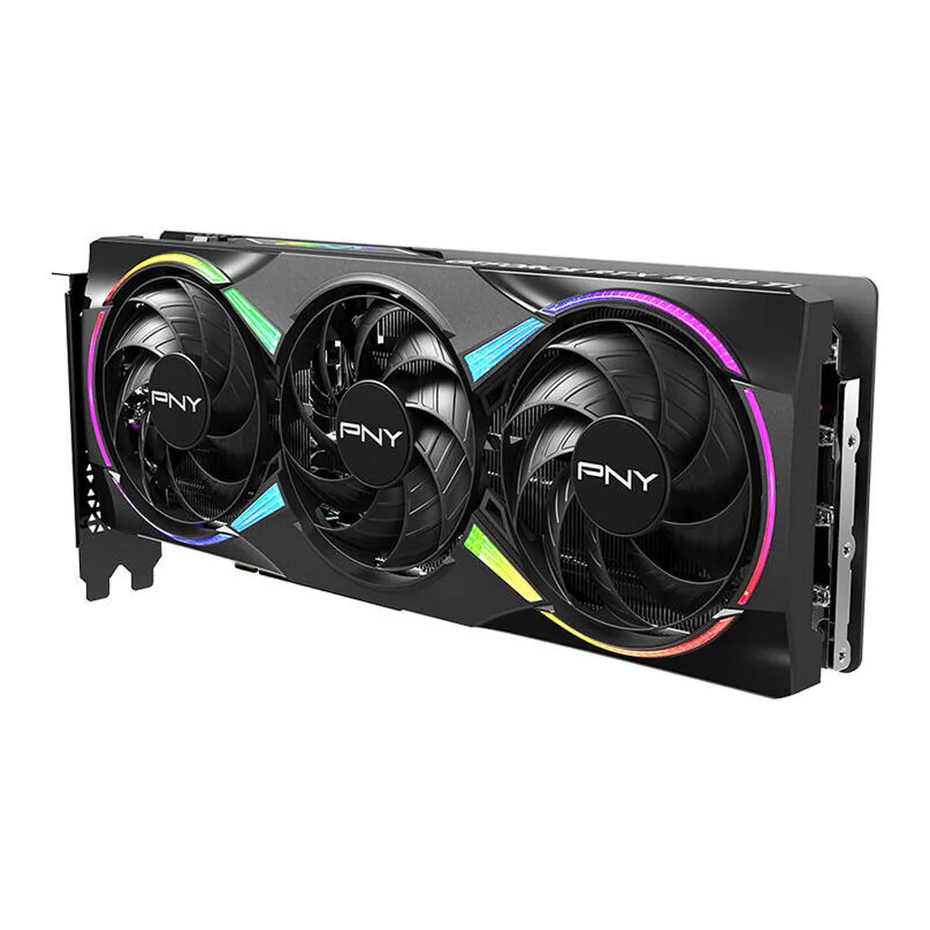 PNY GeForce RTX 5060 Ti 8GB EPIC-X RGB Overclocked Triple Fan Graphics Card, 8GB GDDR7 128-Bit Memory, 2407MHz Clock Speed, 4608 CUDA Cores, 8x PCI-Ex – Gallery image 4 PNY GeForce RTX 5060 Ti 8GB EPIC-X RGB Overclocked Triple Fan Graphics Card, 8GB GDDR7 128-Bit Memory, 2407MHz Clock Speed, 4608 CUDA Cores, 8x PCI-Ex – Gallery image 4