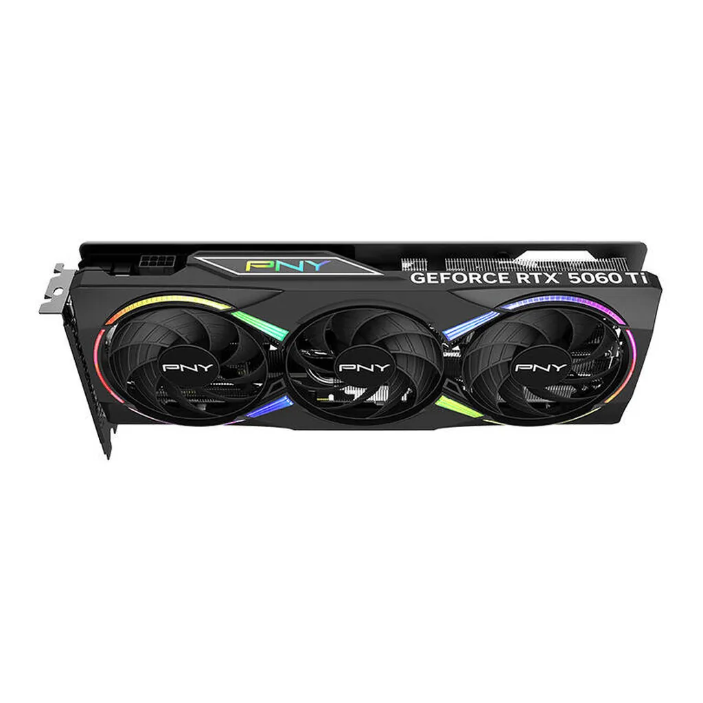 PNY GeForce RTX 5060 Ti 8GB EPIC-X RGB Overclocked Triple Fan Graphics Card, 8GB GDDR7 128-Bit Memory, 2407MHz Clock Speed, 4608 CUDA Cores, 8x PCI-Ex – Gallery image 5 PNY GeForce RTX 5060 Ti 8GB EPIC-X RGB Overclocked Triple Fan Graphics Card, 8GB GDDR7 128-Bit Memory, 2407MHz Clock Speed, 4608 CUDA Cores, 8x PCI-Ex – Gallery image 5