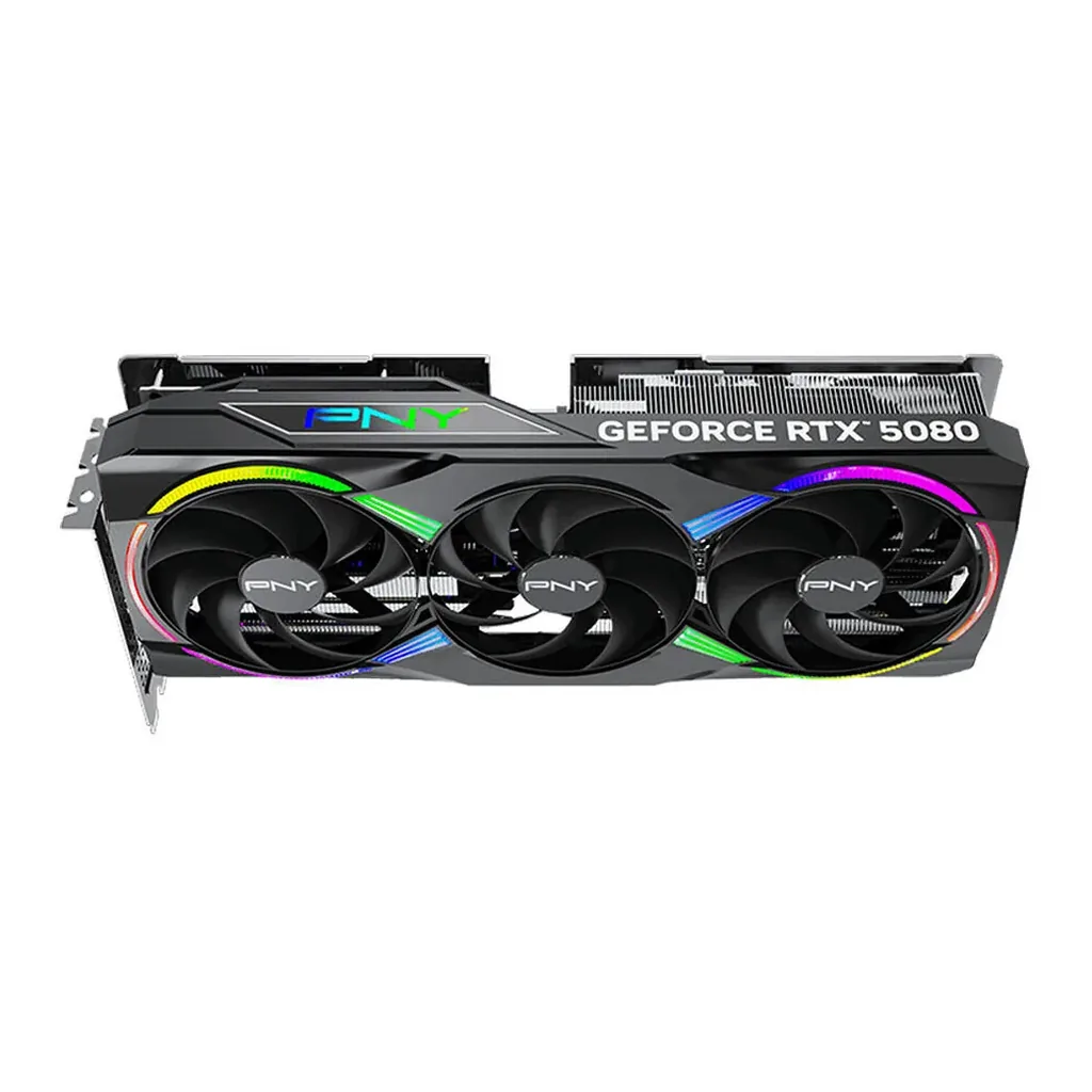 PNY GeForce RTX 5080 ARGB EPIC-X RGB OC Graphics Card, 16GB GDDR7 256-Bit Memory, 2.78 GHz Boost Clock, 30 Gbps Memory Speed, 10752 CUDA Cores, PCI-Ex – Gallery image 5 PNY GeForce RTX 5080 ARGB EPIC-X RGB OC Graphics Card, 16GB GDDR7 256-Bit Memory, 2.78 GHz Boost Clock, 30 Gbps Memory Speed, 10752 CUDA Cores, PCI-Ex – Gallery image 5