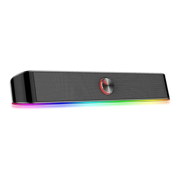 Redragon GS560 Adiemus RGB Wired Speaker, 2.0 Channel with Dynamic Lighting Bar Audio-Light, Touch-Control Backlit, USB Powered, 150Hz-20kHz Frequency, 65db Noise Ratio, White | GS560W – Main image Redragon GS560 Adiemus RGB Wired Speaker, 2.0 Channel with Dynamic Lighting Bar Audio-Light, Touch-Control Backlit, USB Powered, 150Hz-20kHz Frequency, 65db Noise Ratio, White | GS560W – Main image