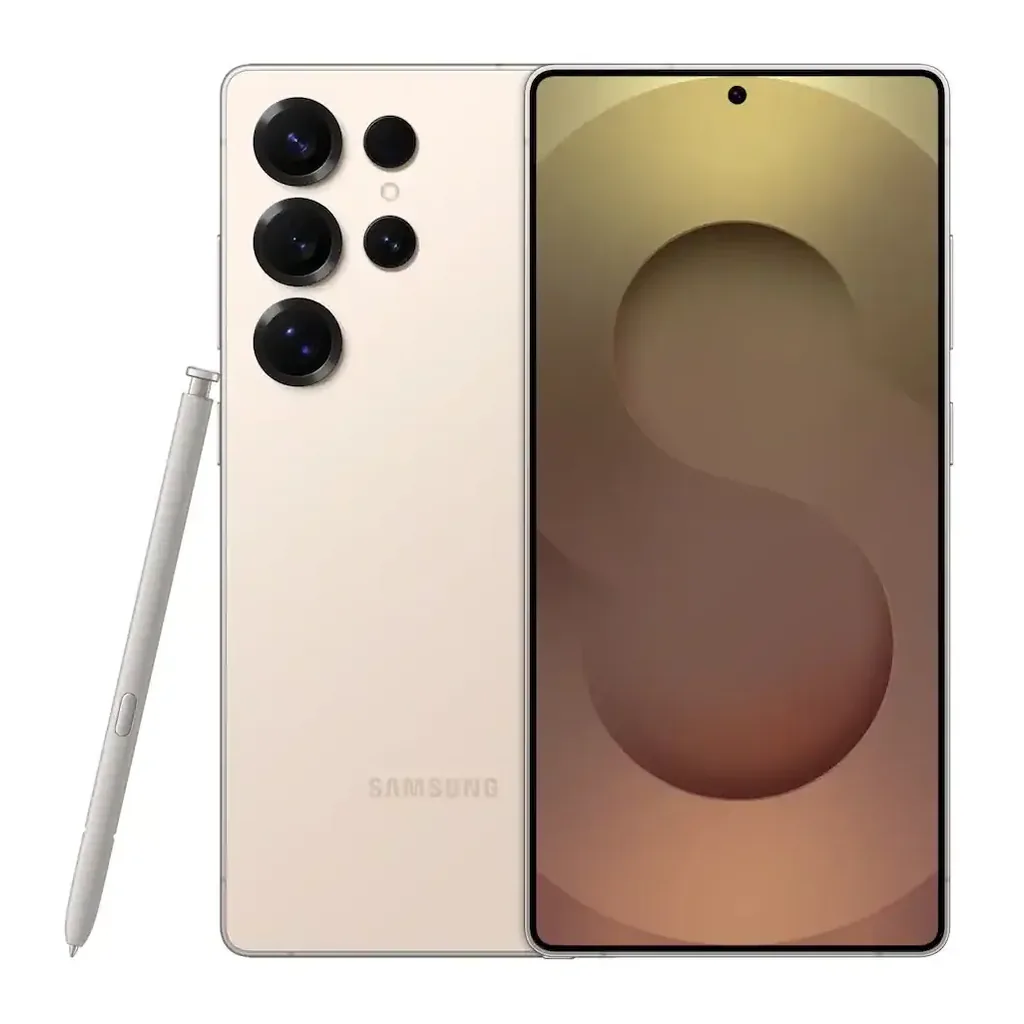Samsung Galaxy S25 Ultra 1TB Titanium Pinkgold — Refurbished Excellent Samsung Galaxy S25 Ultra 1TB Titanium Pinkgold, front and back — Refurbished Excellent
