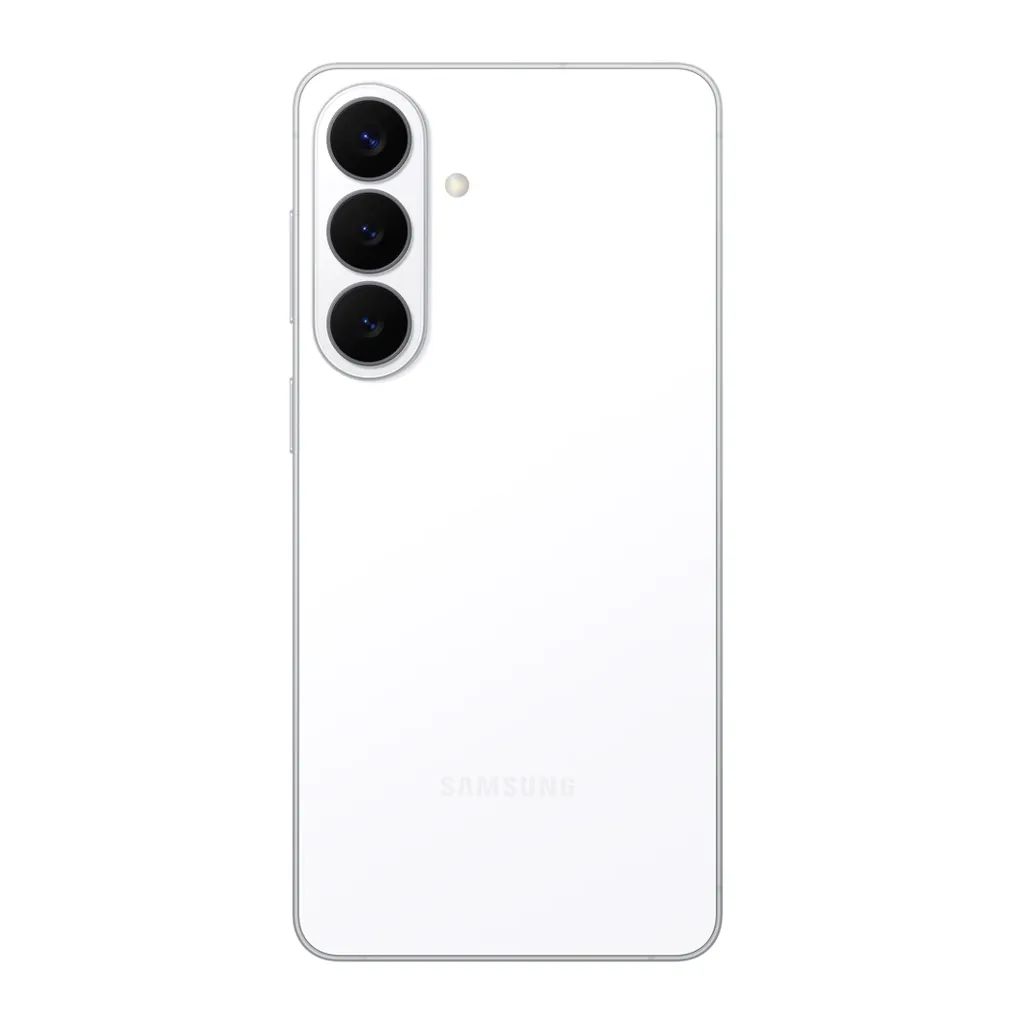 Samsung Galaxy S26+ White — rear view Samsung Galaxy S26+ White — rear view