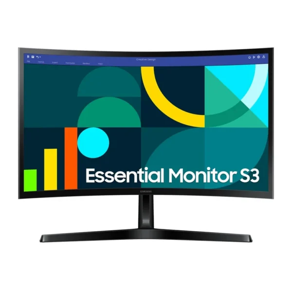 Samsung LS24D368GANXZA — product view 1 Samsung LS24D368GANXZA monitor — 24 Inch Essential Monitor S3 S36GD Black