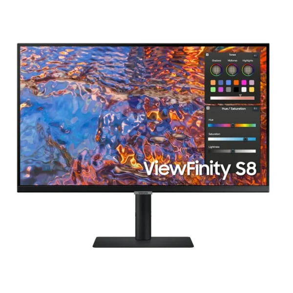 Samsung LS27B804PXNXGO — product view 1 Samsung LS27B804PXNXGO monitor — 27" ViewFinity S8 S80PB 4K UHD IPS Monitor Front Black